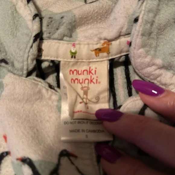 MUNKI MUNKI Penguins flannel Pajama set S - Picture 2 of 8